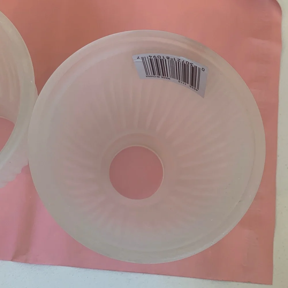Westinghouse Frosted Pleated Glass Light Shades - Set of 2